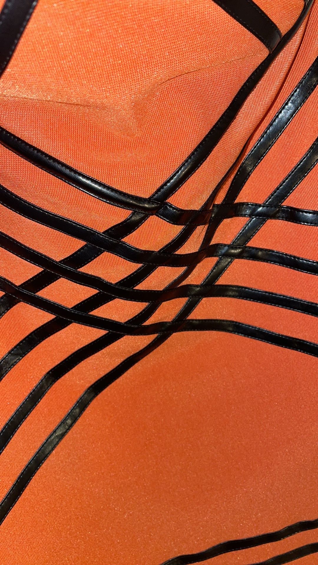 Orange Striped Club Dress