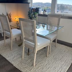Modern glass dining table for sale