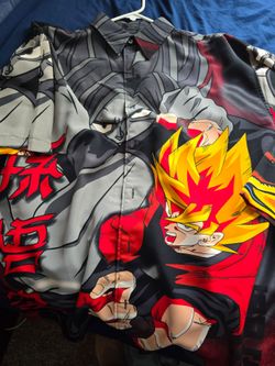 Dragonball Z button up shirt