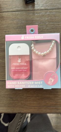 Hand sanitizer with holder