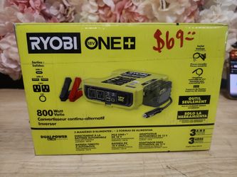 RYOBI
ONE+ 18V 800-Watt Max 12V Automotive Power Inverter with Dual USB Ports