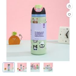 New 32oz Owala Cartoon Cat Design 