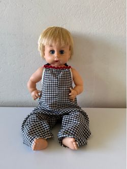 Baby Doll 1964 Horsman Thristy 28” Blond Blue Eyes