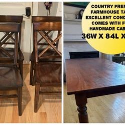 Table With Four Matching Chairs.. Free Delivery!