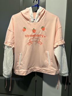 Girls Strawberry hoodie medium