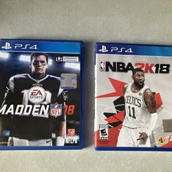 Madden NFL 18 And NBA 2K18 Football Basketball PS4