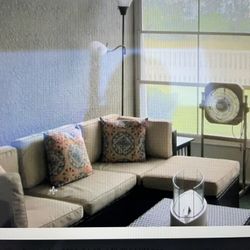Outdoor 3 Seat Couch With Ottoman