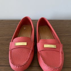 Calvin Klein Leather Coral Flats Size 8
