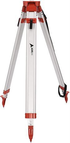 AdirPro Aluminum 5/8-Inch 11-Threaded Flat Head Heavy Duty Contractor Tripod wit