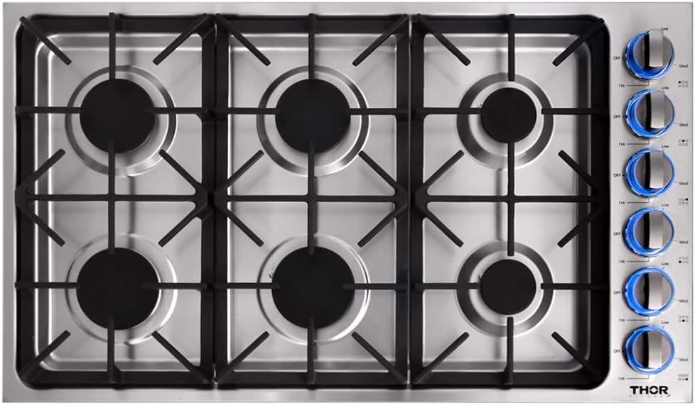 THOR Kitchen Professional 36-inch Cooktop/Rangetop in Stainless Steel - Model TGC3601
