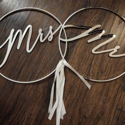 Mr and Mrs signs
