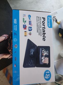 Dvd player with LED SCREEN, never been out of box, perfect for long  or short road trips