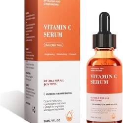 Vitamin C Serum For Face-Anti Aging & Wrinkle Facial Serum With Vitamin C,Sodium Hyaluronate,Vitamin E And More,Skin Brightening Serum For Dark Spots,