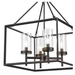 4-Light Bronze Chandelier Light Fixture