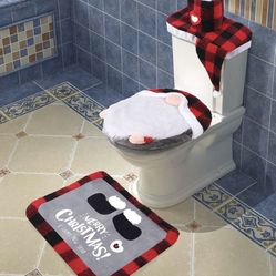 New Gnome toilet bathroom decoration  set . Fun gift for the Gmone lover