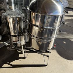 Olla Tamalera XL De Acero De 3 Niveles 