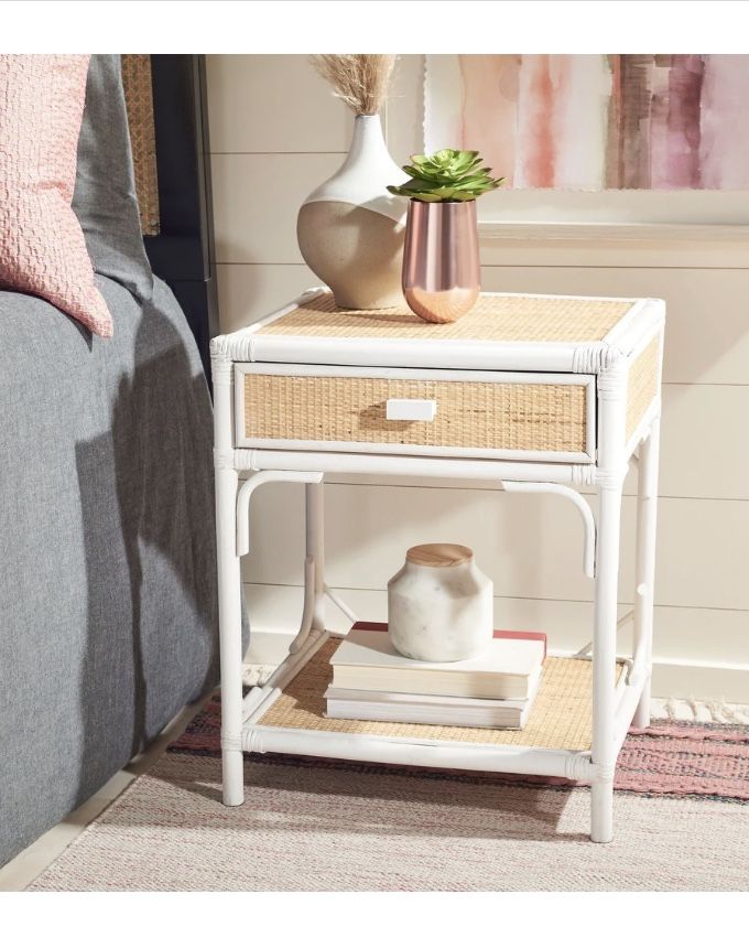 Boho Style End Table With Drawer