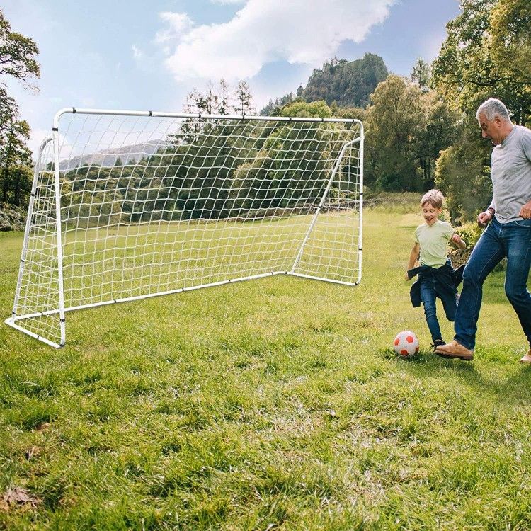 12x6ft Portable Soccer Goal for Backyard Kids Adults Soccer Net and Frame for Home Training Practice Football Field Equipment
