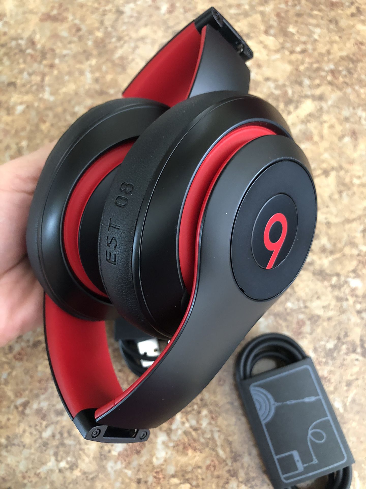 Beats by Dr. Dre Studio3 Headband Wireless Headphones - Defiant Black/Red