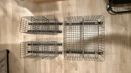 Set of 3 industrial look shelves