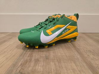 NIKE ALPHA MENACE 4 PRO OREGON DUCKS FOOTBALL CLEATS MENS...SZ 10...BRAND NEW