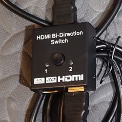HDMI Bi-Direction Switch With HDMI Cable 
