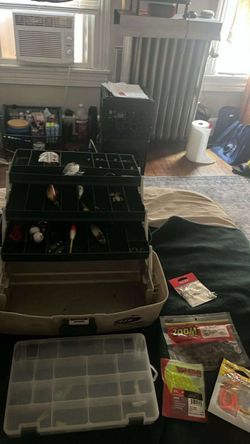 Fishing Tackle Box with Lures and Accessories