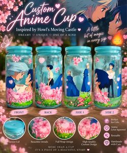 Howl's Moving Castle Custom Anime plastic Cup