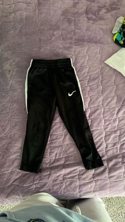 Nike Black Track Pants with White Stripe