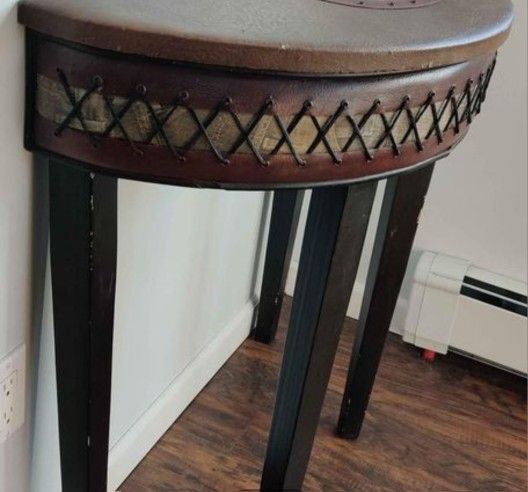 Rare half drum foyer table - $55