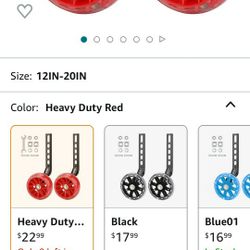 FORTOP Bike Training Wheels, Pair of Heavy Duty Rear with Stabilizers Mounted Kit for Kids

