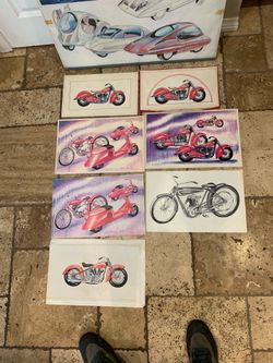 These were given to me for a lady who’s Dad did them in the 1970s he was a Designer for GMC and other companies