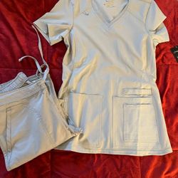 Cherokee Grey Set Of Scrubs Size XXSMALL 