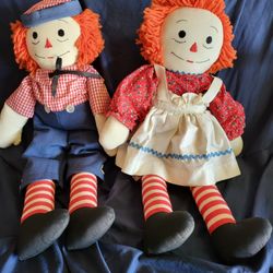 Vintage Raggedy Ann and Andy Dolls 