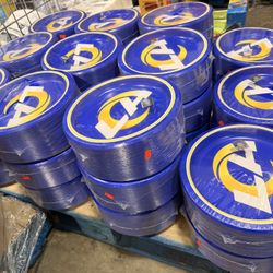 Premium Los Angeles Rams Paper Plates 85 Count Only $6.99 
