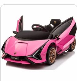 Pink electric toy car, Lamborghini