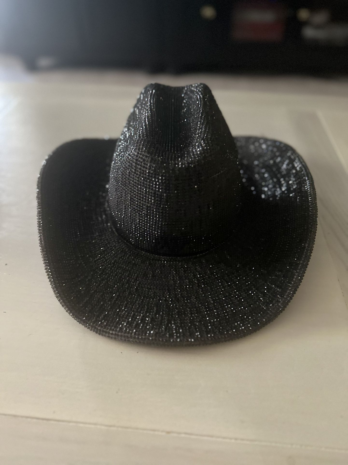 Wonderwest Black Rhinestone Cowgirl Hat.