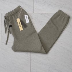 Fear of God Essentials Cuffed Sweatpants — Dark Oatmeal