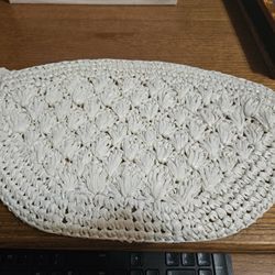 White Macrame Purse Express 1960s