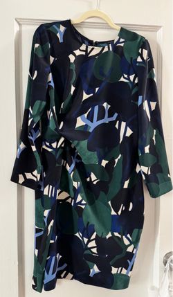 Ann Taylor Long Sleeve Floral Print Shift Dress