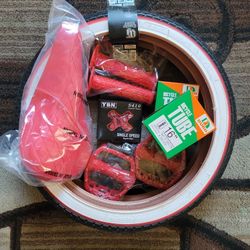 Bicycle Bmx Jr Parts Bundle 16" Red