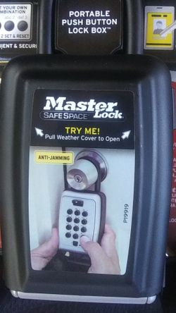 Master Lock portable push button lock box