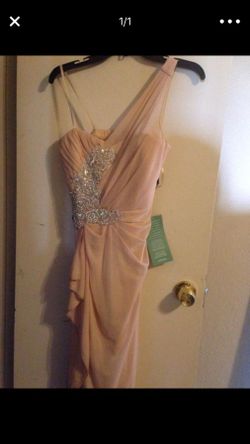 Peach floorlength dress
