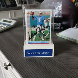 Autograph HOF. QB Warren Moon