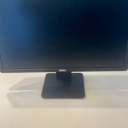 2 Dell monitors with keyboard
