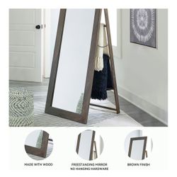 Ashley 66” Full Length Standing Mirror – Solid Wood – NEW (Retails $340)