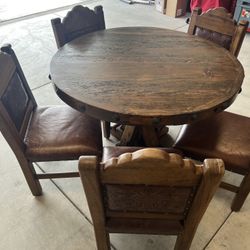 Solid Reclaimed Dining Table Set