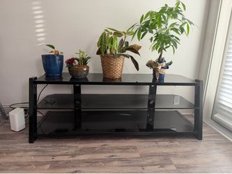 Glass tv stand