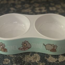 Pusheen Cat Water & Food Bowl