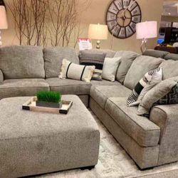 Brand New Ashley Bovarian Stone Sectional 2 Piece 